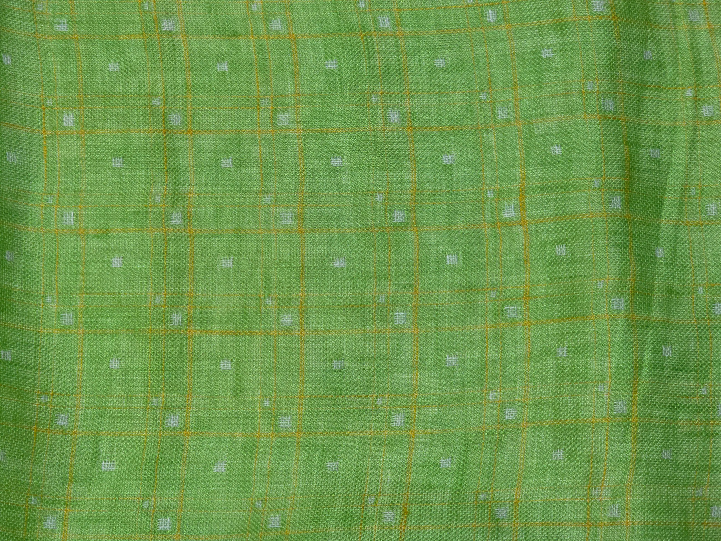 Raymond Men’s Pure Linen jaquard print on green Unstitched Shirting Fabric.