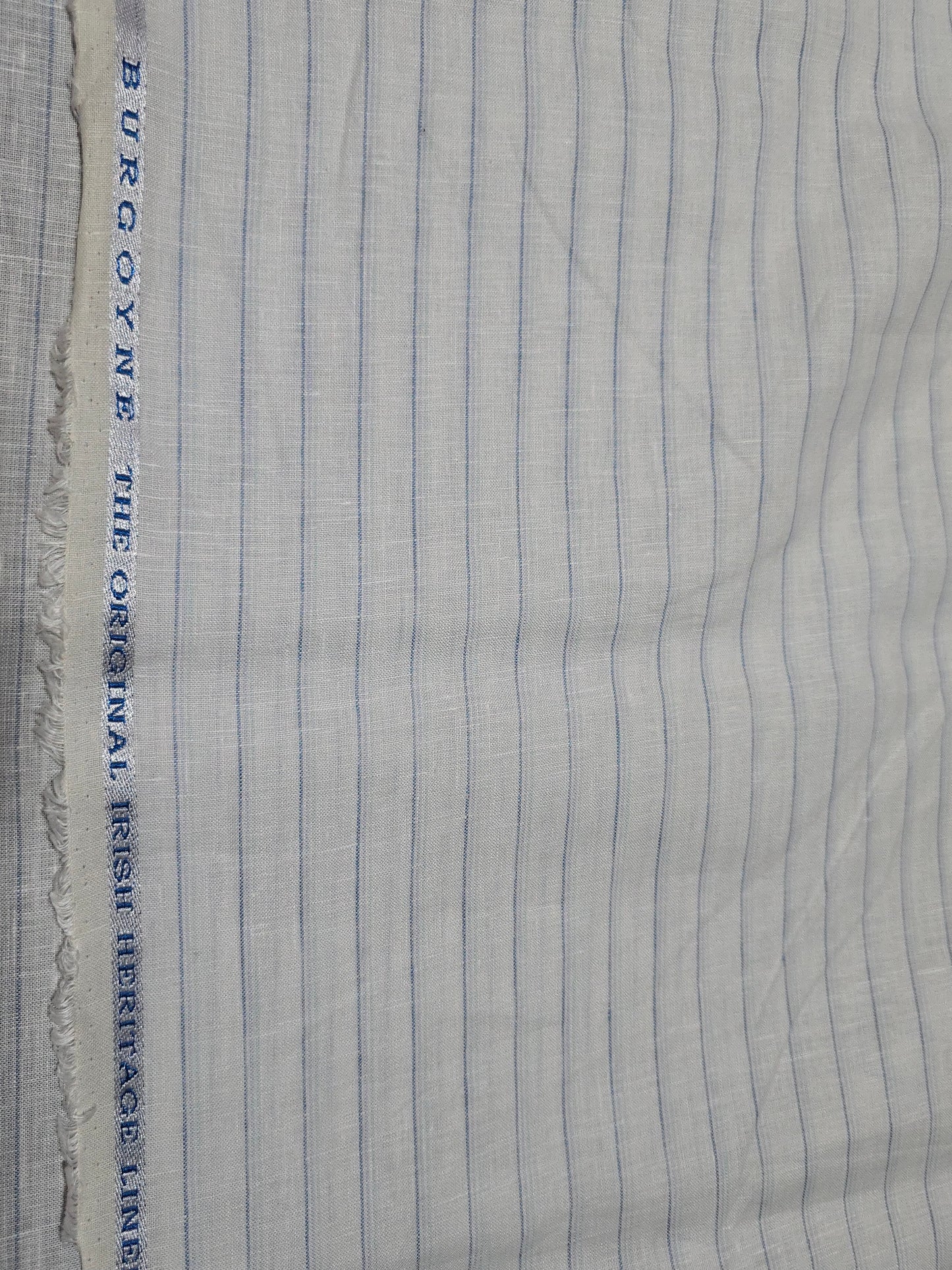 Burgoyne Men’s Pure Linen 60 LEA Stripes Unstitched Shirting Fabric.