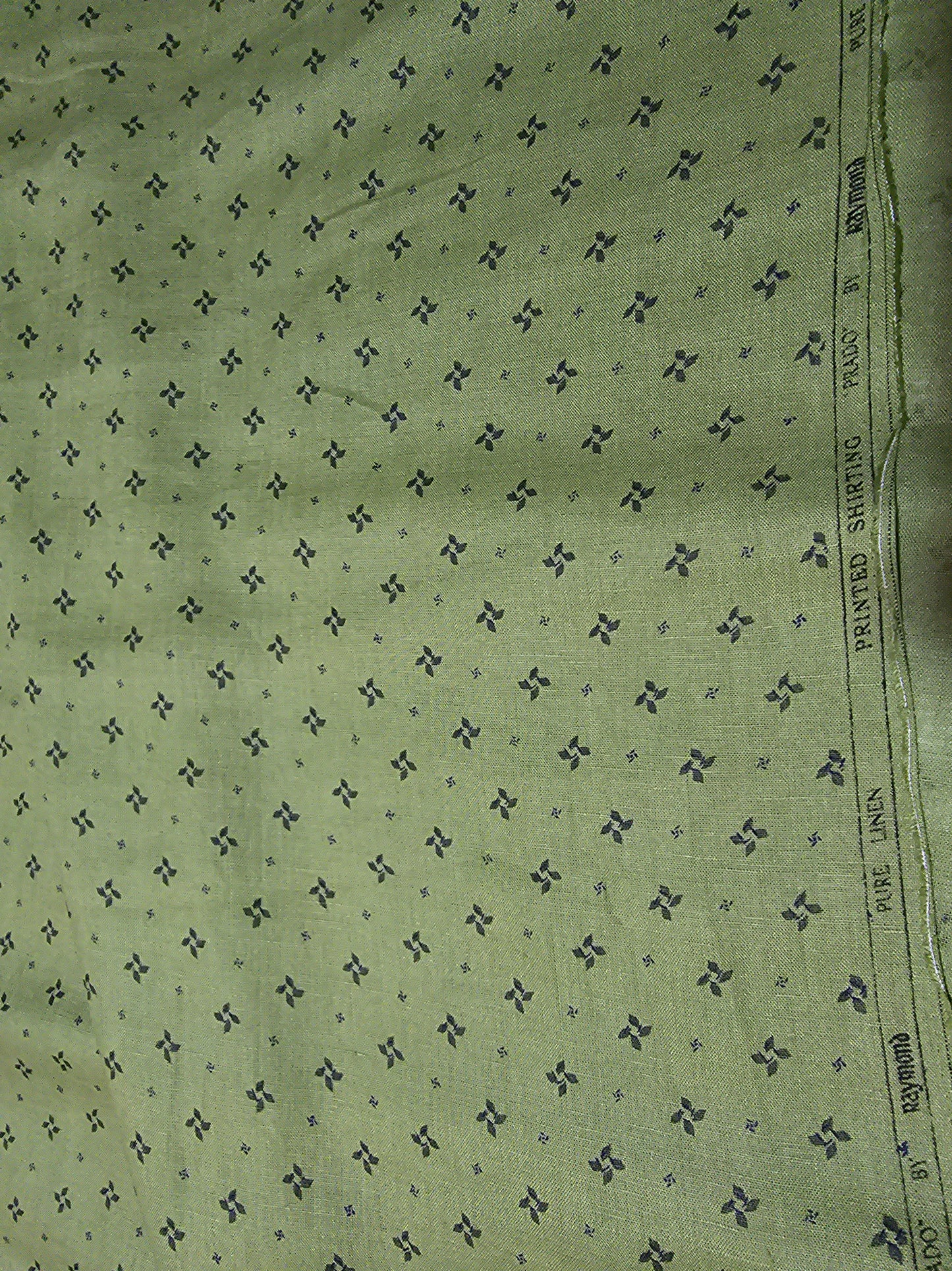 Raymond Men’s Pure Linen 60 LEA Printed Unstitched Shirting Fabric.