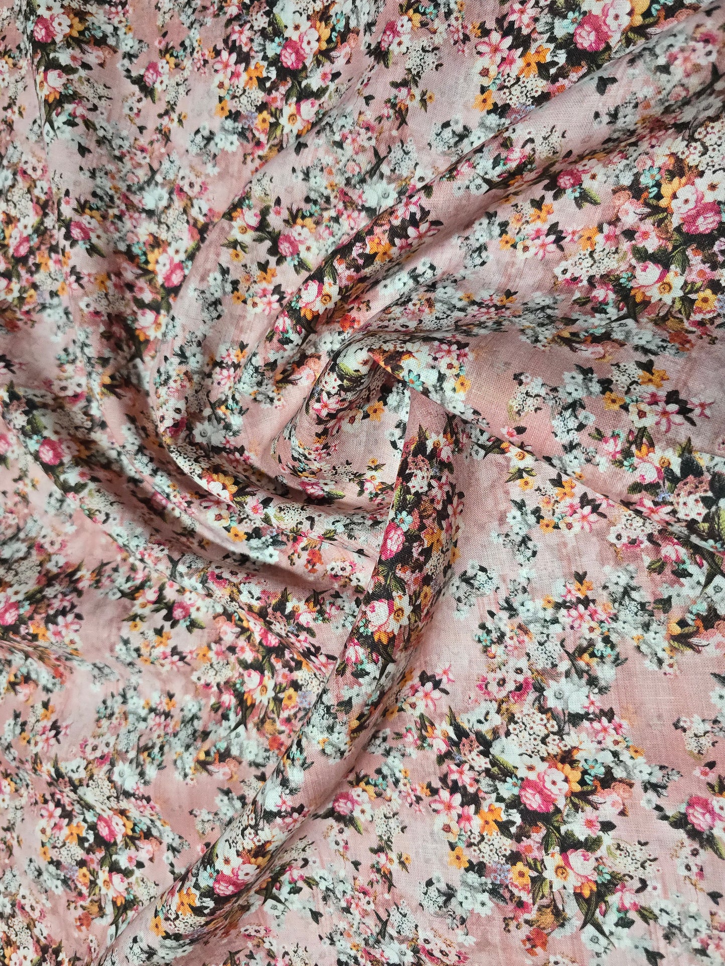 Burgoyne Men’s 100% Linen Digital Print Unstitched Shirting Fabric.