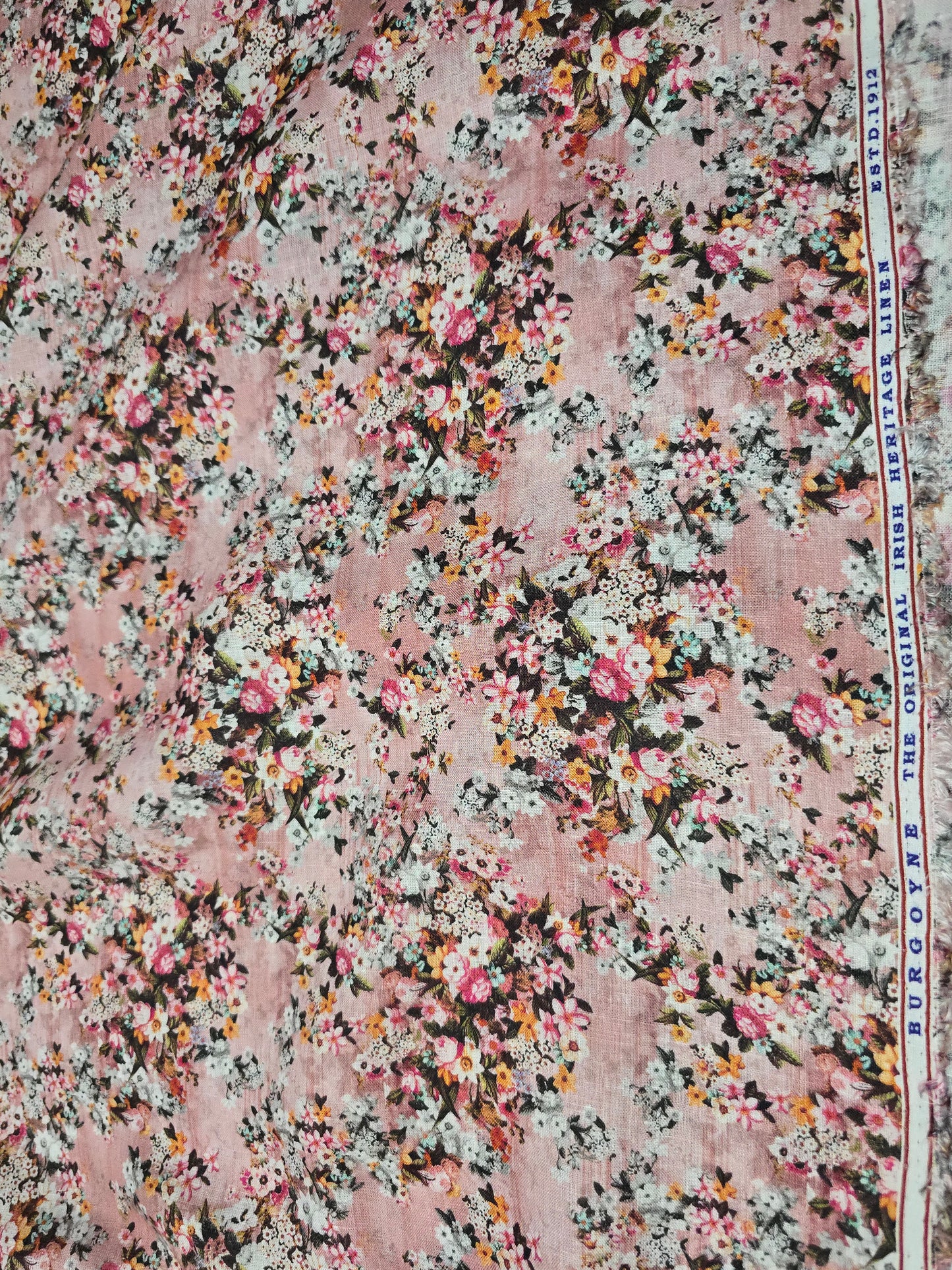 Burgoyne Men’s 100% Linen Digital Print Unstitched Shirting Fabric.