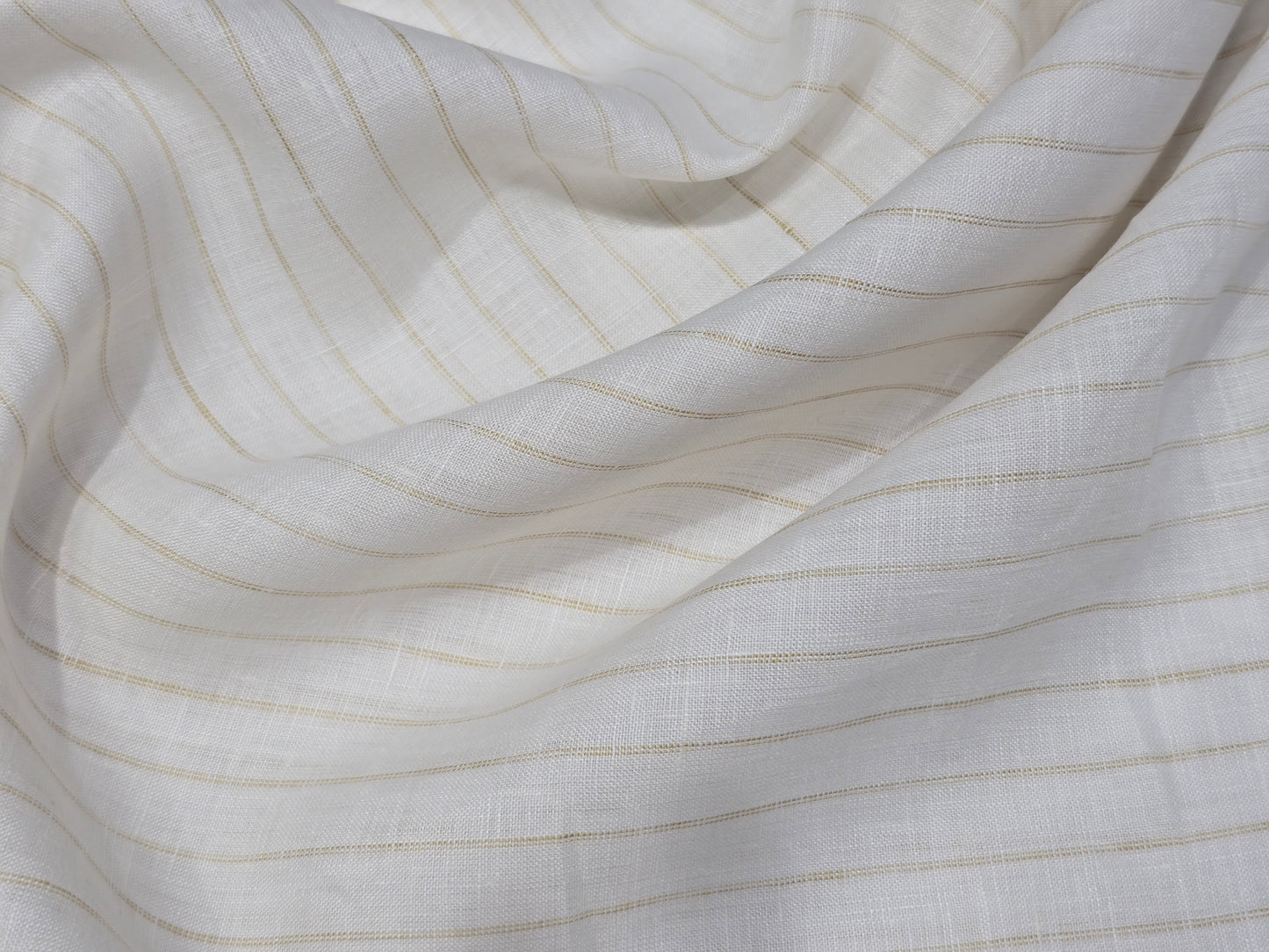 Arvind Men’s Pure Linen 80 LEA Stripes Unstitched Shirting Fabric.