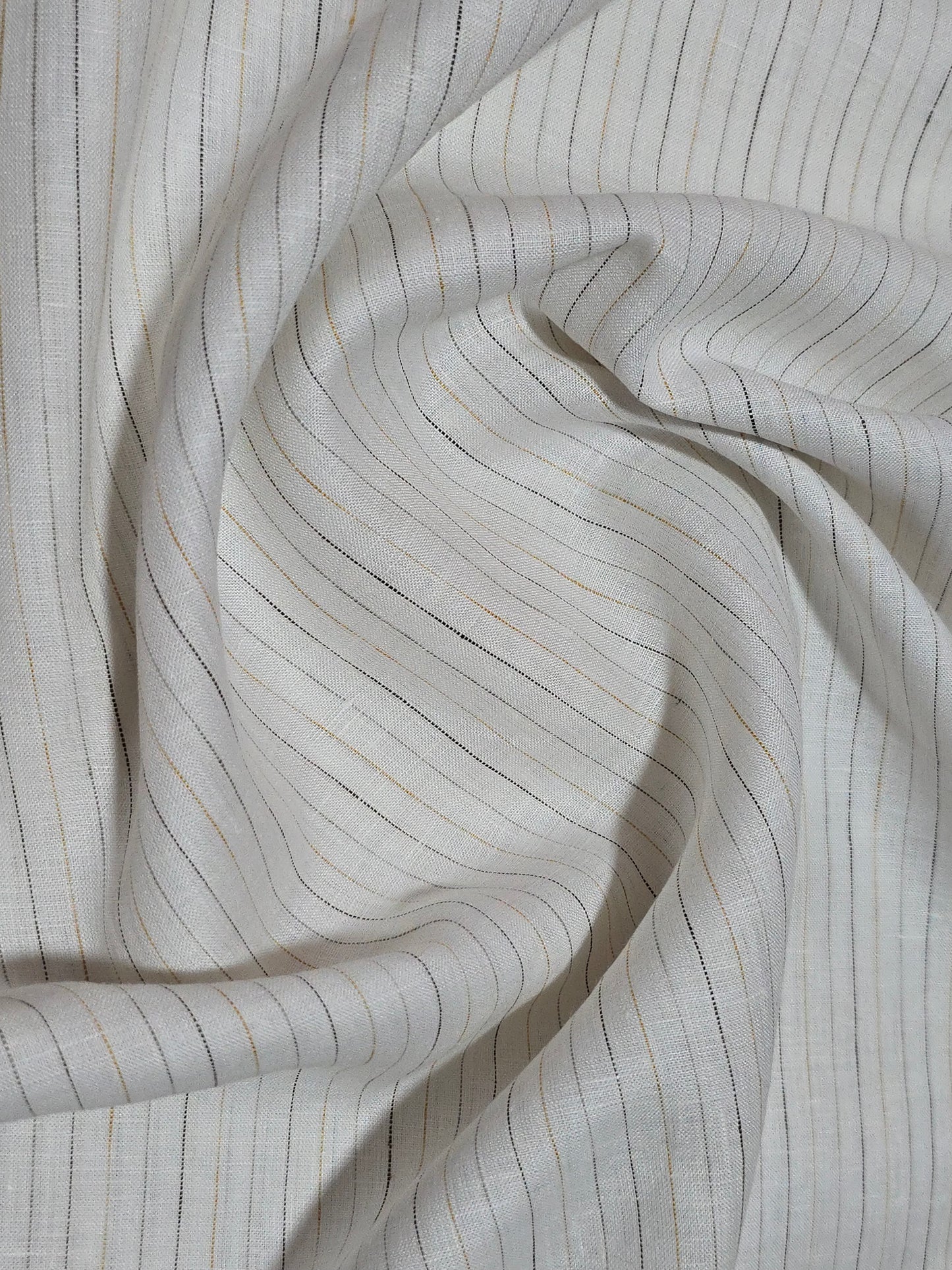 Arvind Men’s 100% Linen 60 LEA Stripes  Unstitched Shirting Fabric.