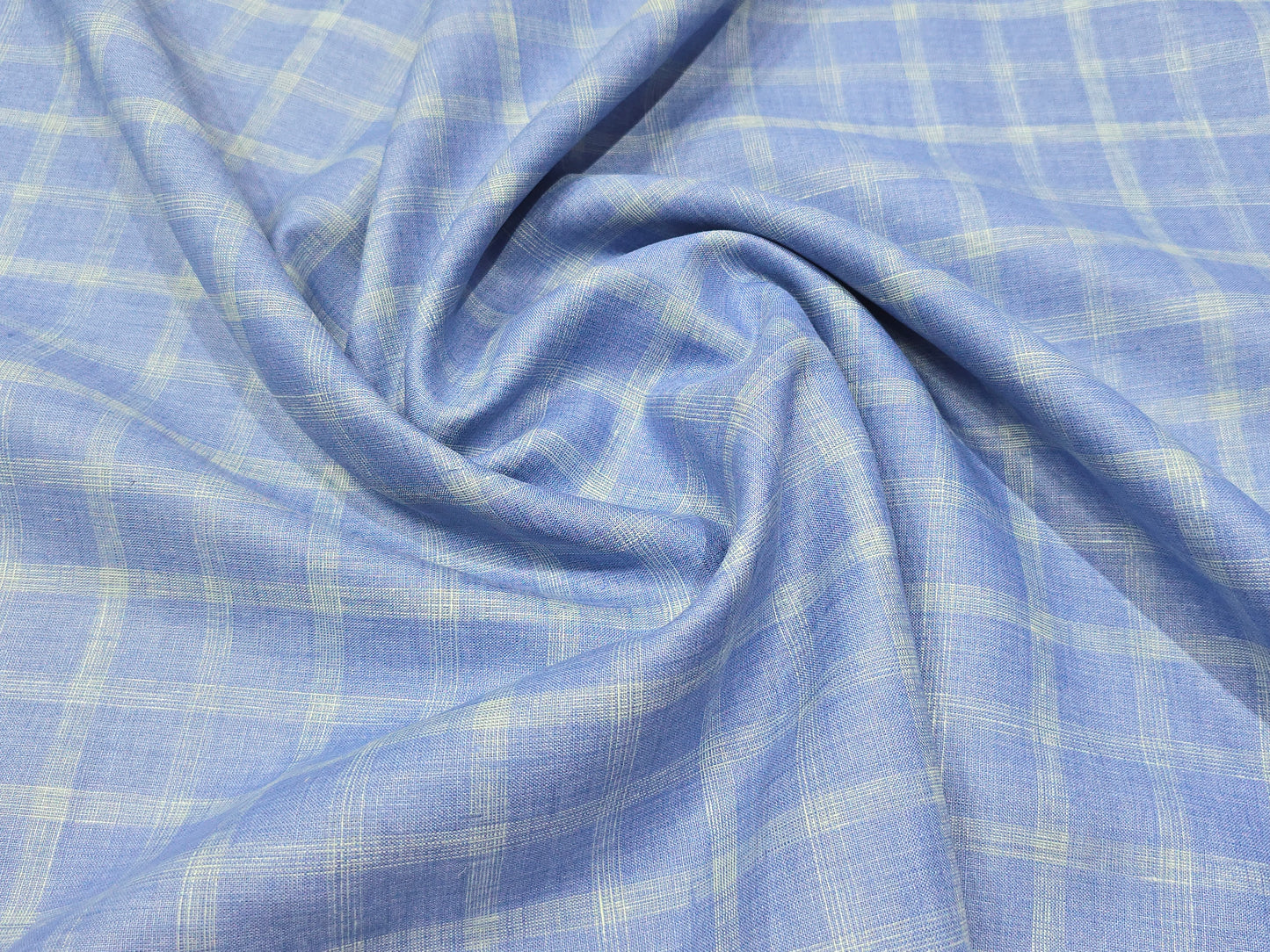 Aditya Birla Linen Club 100% genuine European linen 60 lea checks shirting fabric