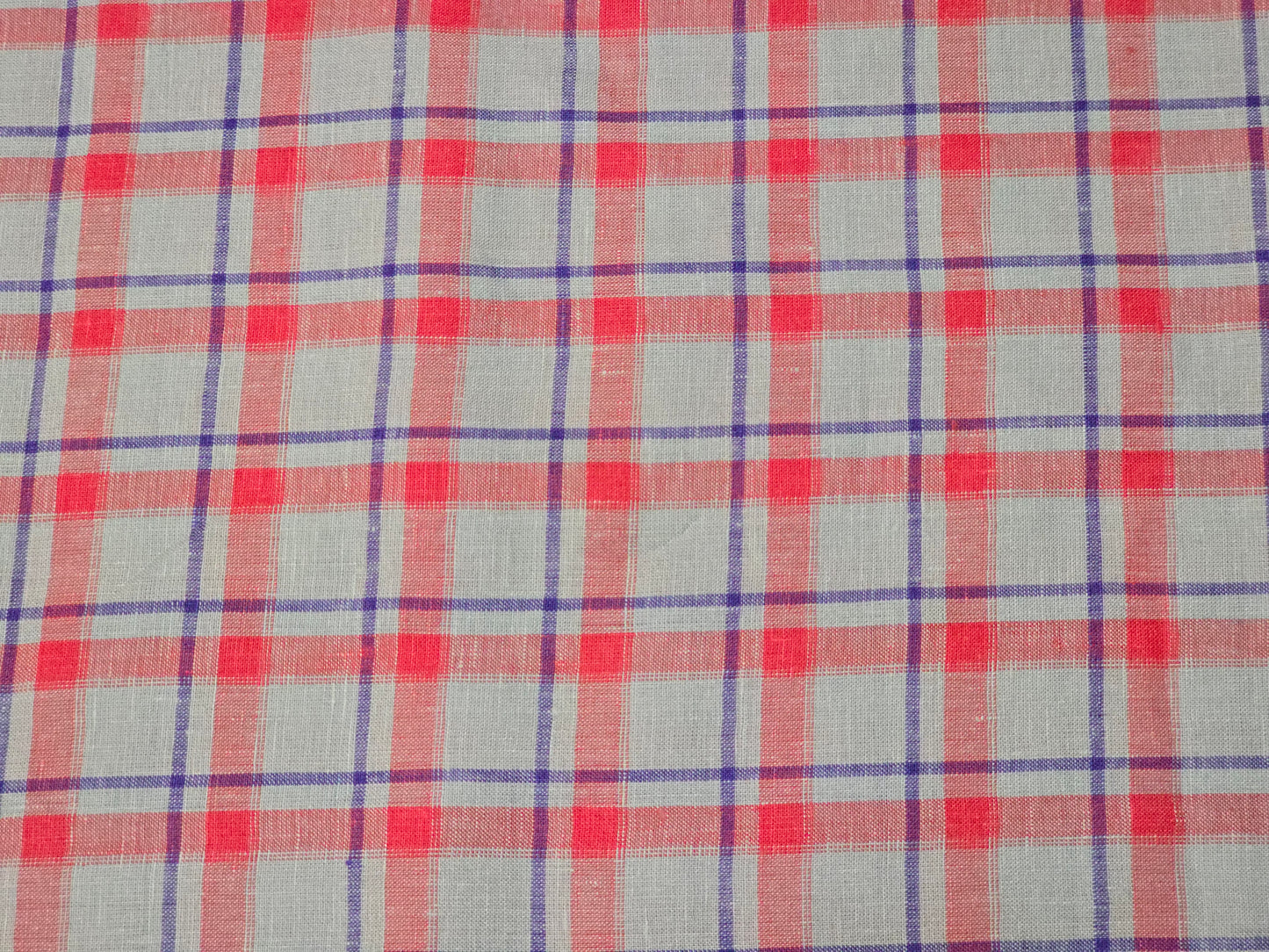 Burgoyne Men’s Pure Linen 70 LEA Broad checks Unstitched Shirting Fabric.