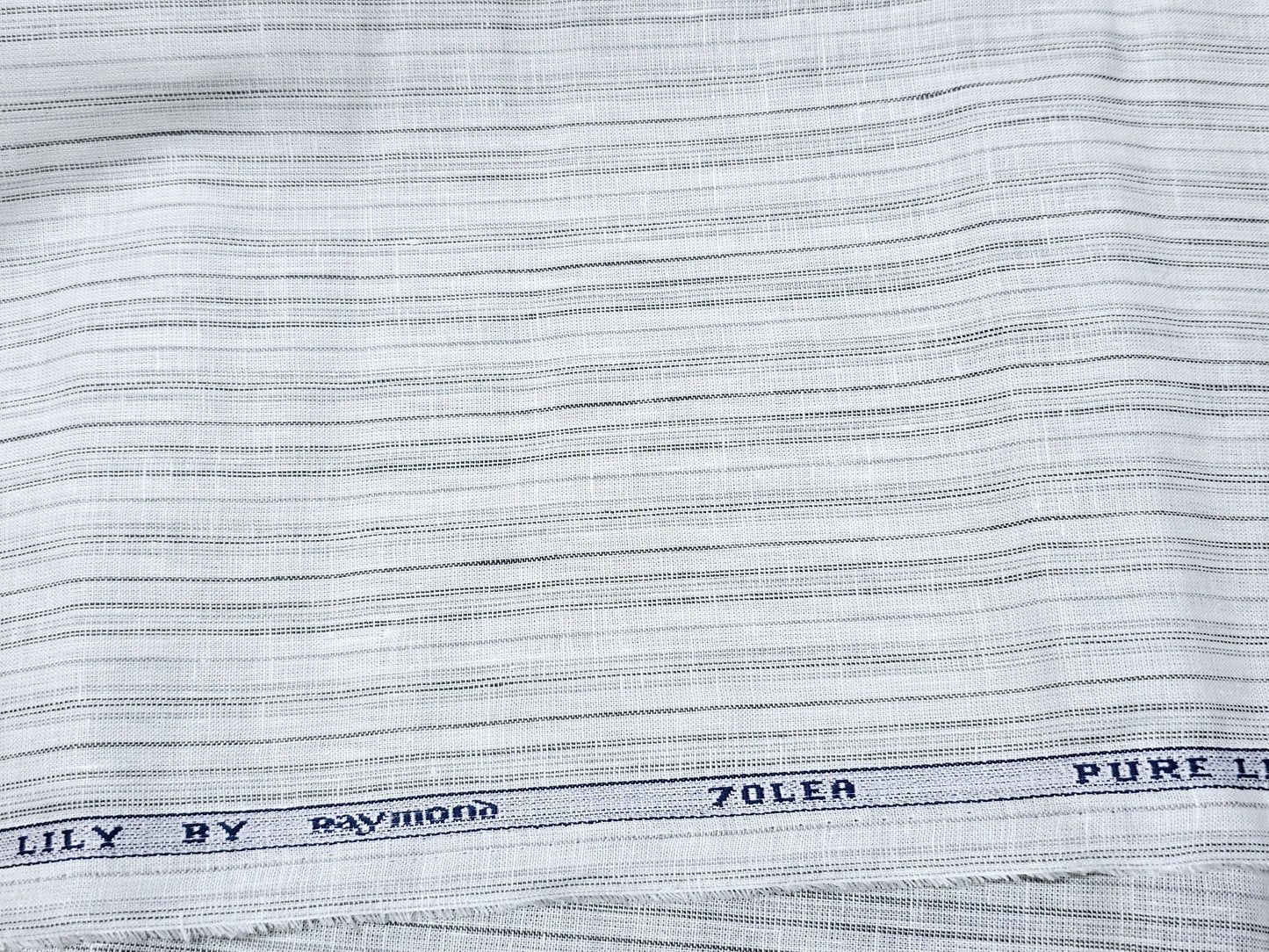 Raymond 100% Linen 70 lea Stripes shirting fabric