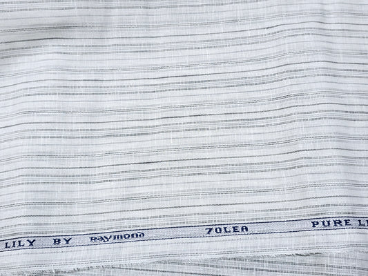 Raymond 100% Linen 70 lea Stripes shirting fabric