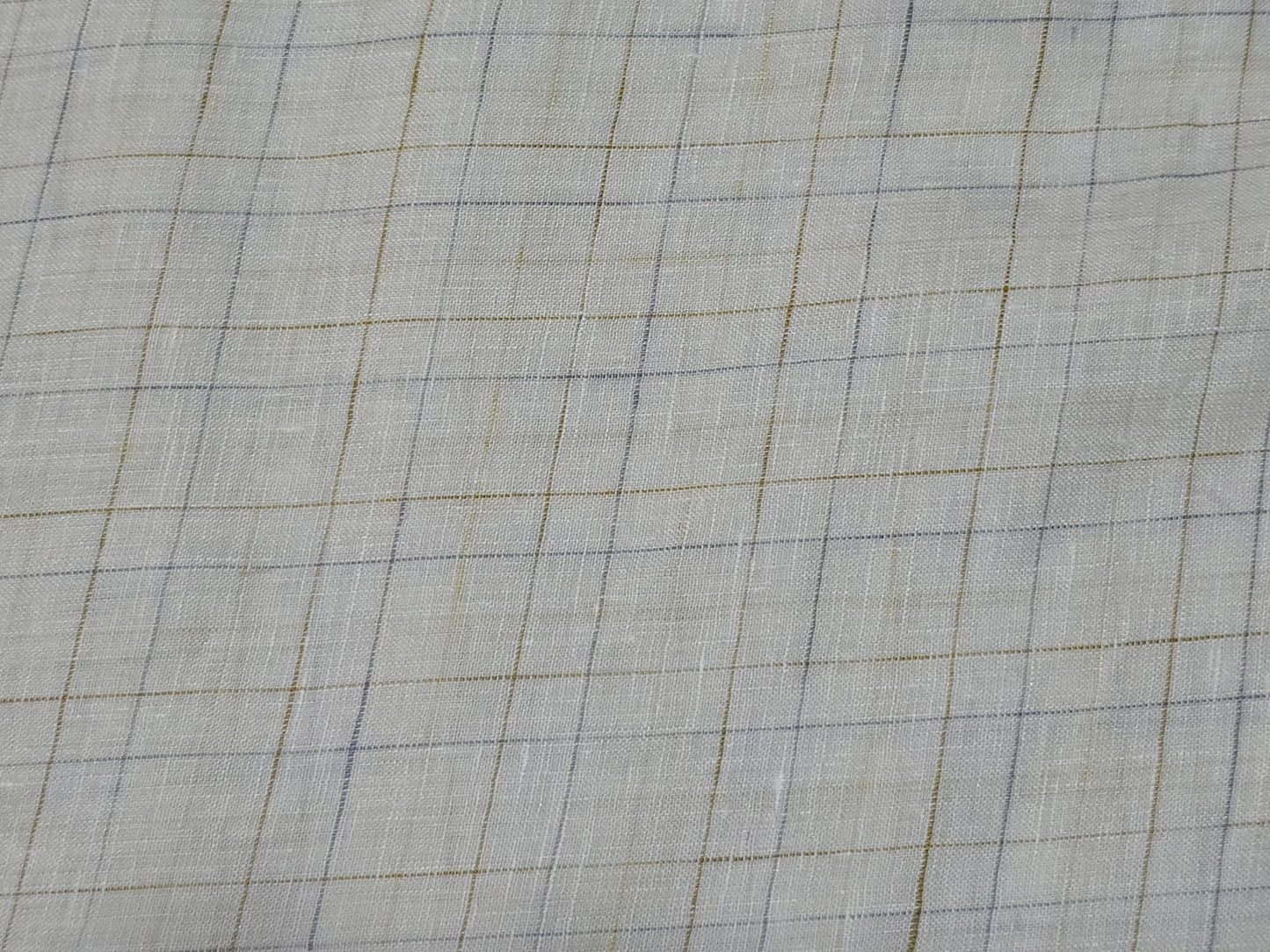 Arvind Men’s Pure Linen 80 LEA checks on  Unstitched Shirting Fabric.