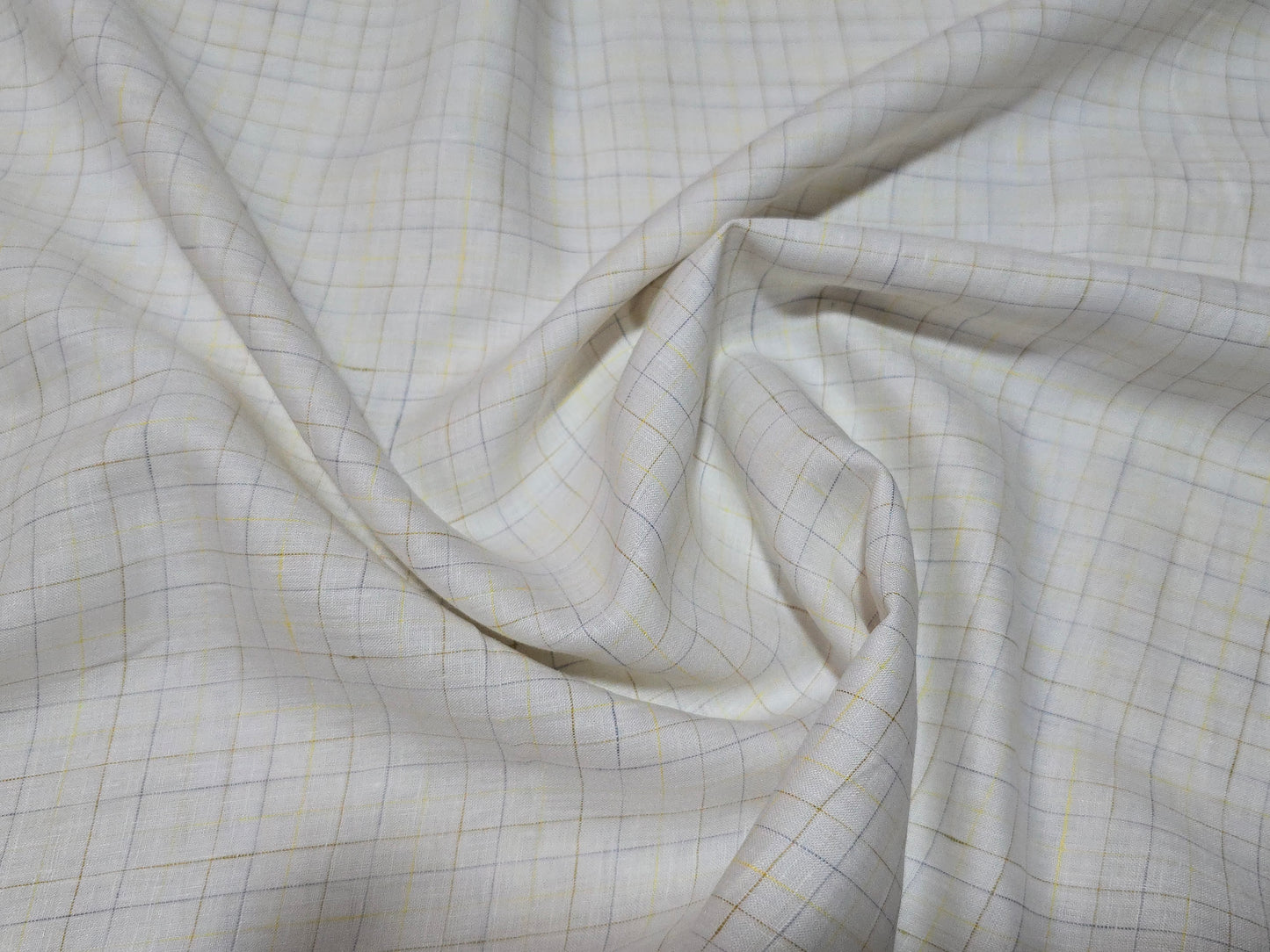 Arvind Men’s Pure Linen 80 LEA checks on  Unstitched Shirting Fabric.