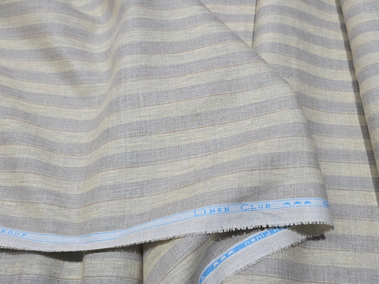 Aditya Birla Linen Club 100% Genuine European Linen 60Lea Stripes shirting fabric