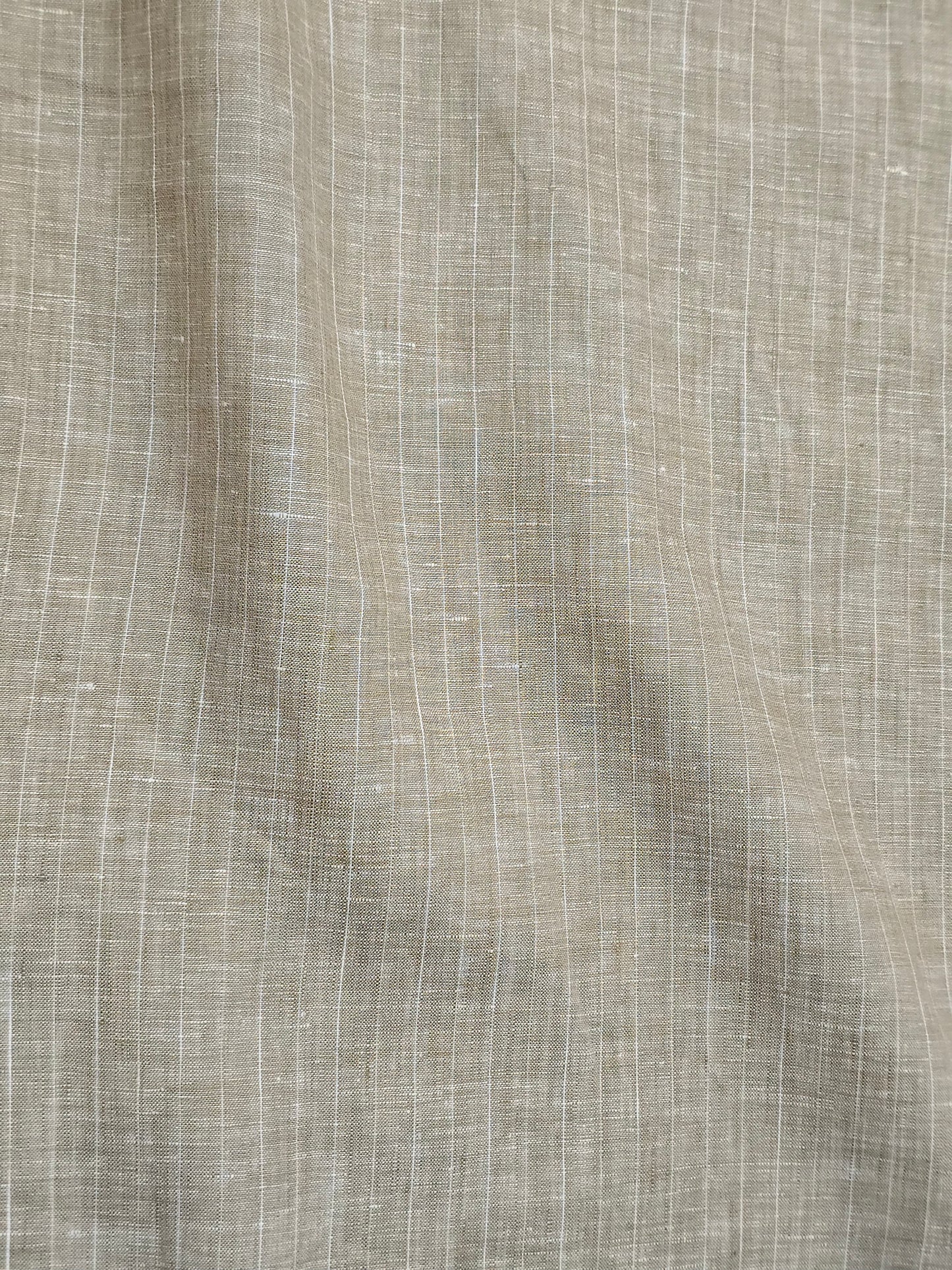 Arvind Men’s 100% Linen 80 LEA Stripes  Unstitched Shirting Fabric.