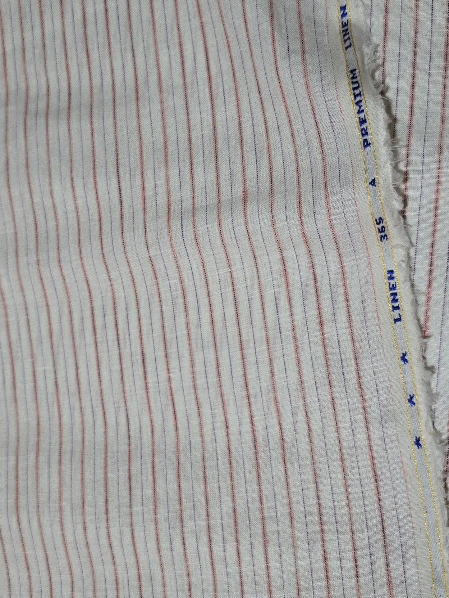 Arvind Men’s Pure Linen 60 LEA Stripes  Unstitched Shirting Fabric.