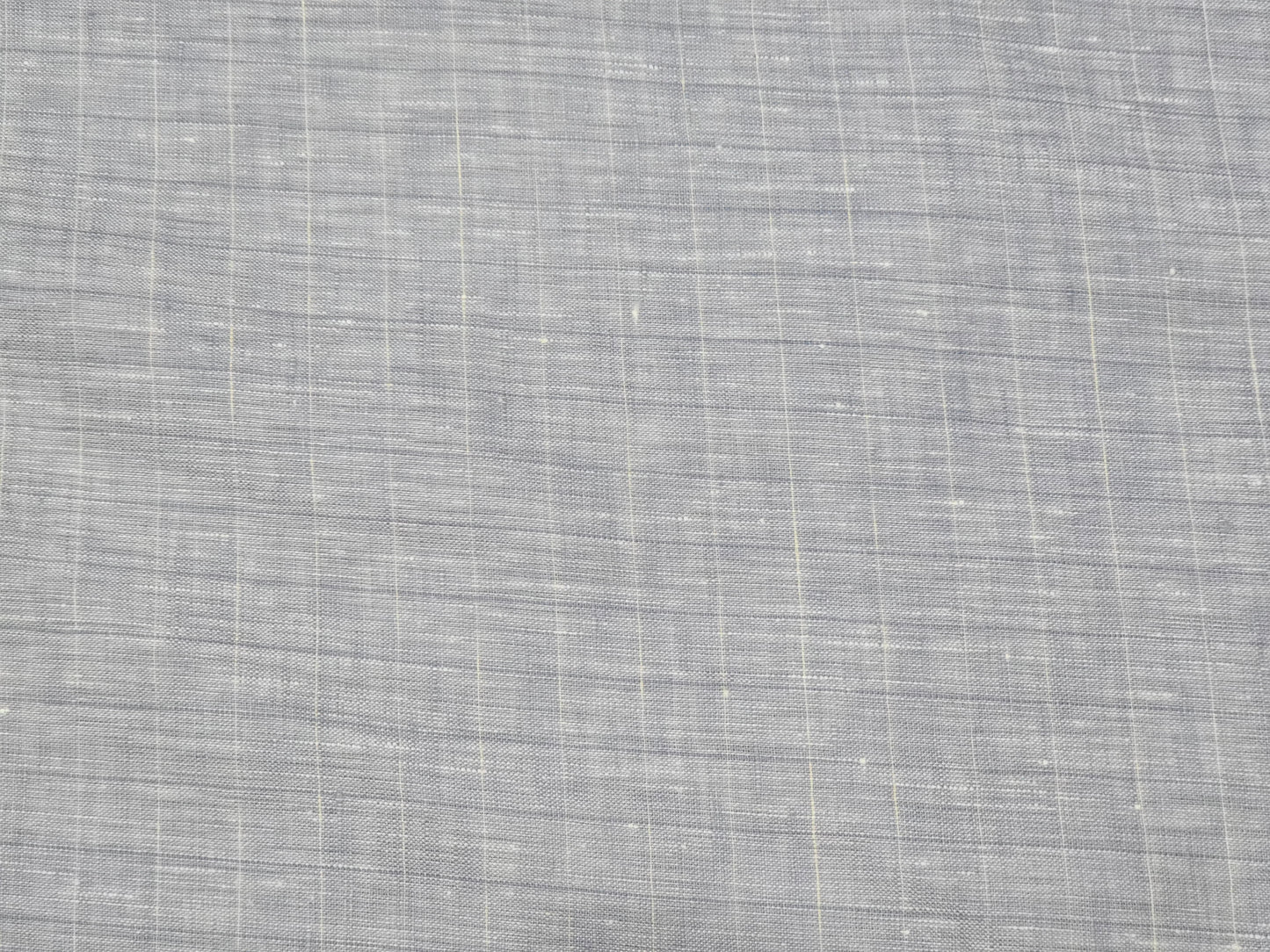 Arvind brand 100% linen 80 lea grey checks shirting fabric