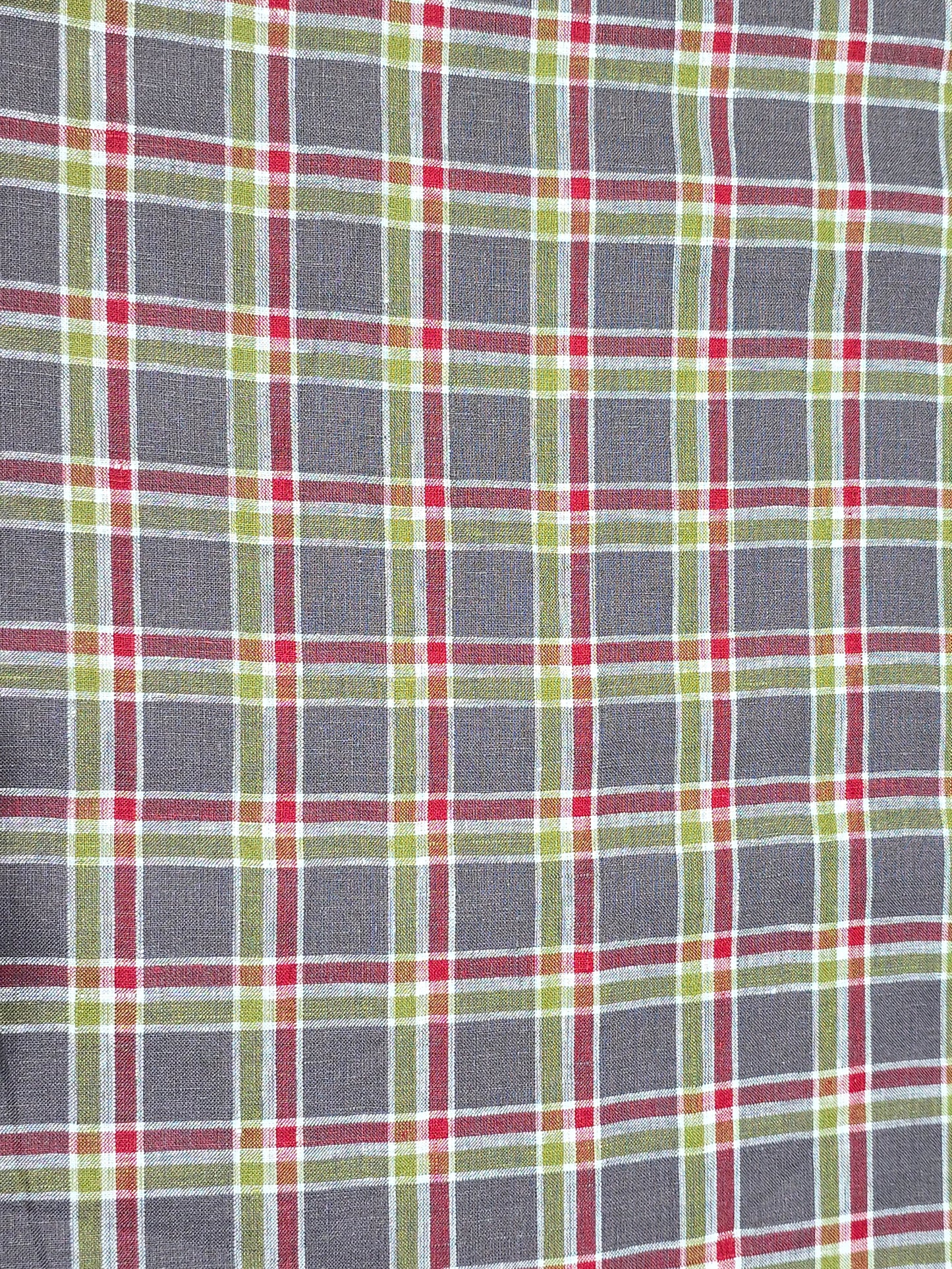 Burgoyne brand 100% Irish linen 60 lea broad checks shirting fabric