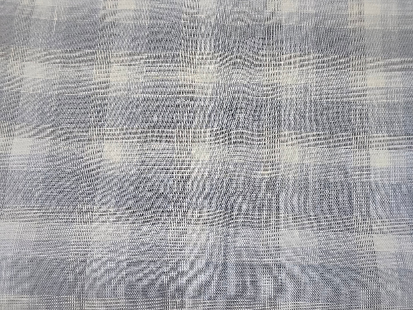 Tissuti Men’s Pure Linen 60 LEA Checks  Unstitched Shirting Fabric.