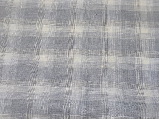 Tissuti Men’s Pure Linen 60 LEA Checks  Unstitched Shirting Fabric.