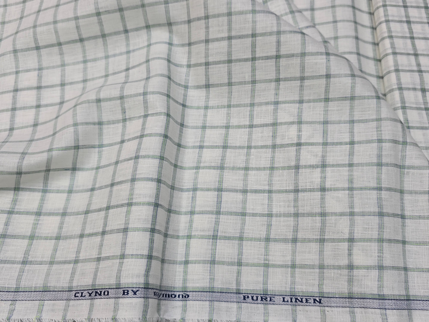 Raymond 100% Linen 60 lea Checks shirting fabric