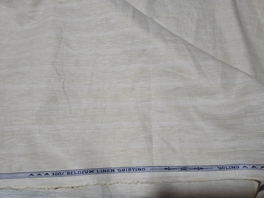 Solino Men’s 100% Linen 60 LEA Self jute Unstitched Shirting Fabric.