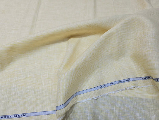 Raymond 100% Linen 70 lea plain self design shirting fabric