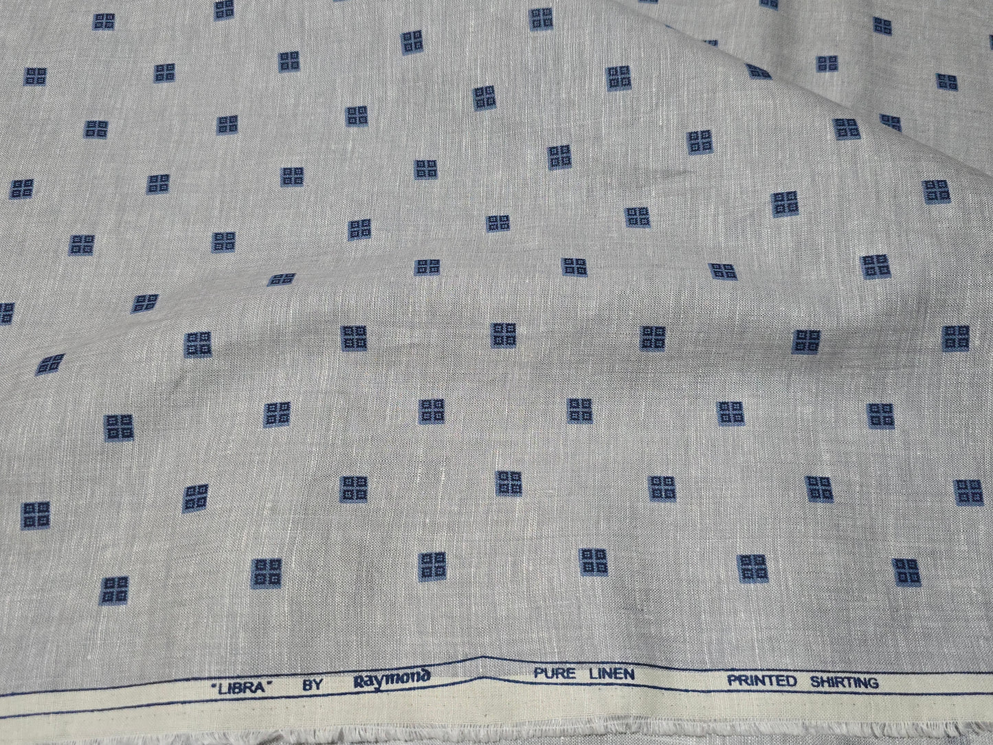 Raymond Men’s 100% Linen printed Unstitched Shirting Fabric.