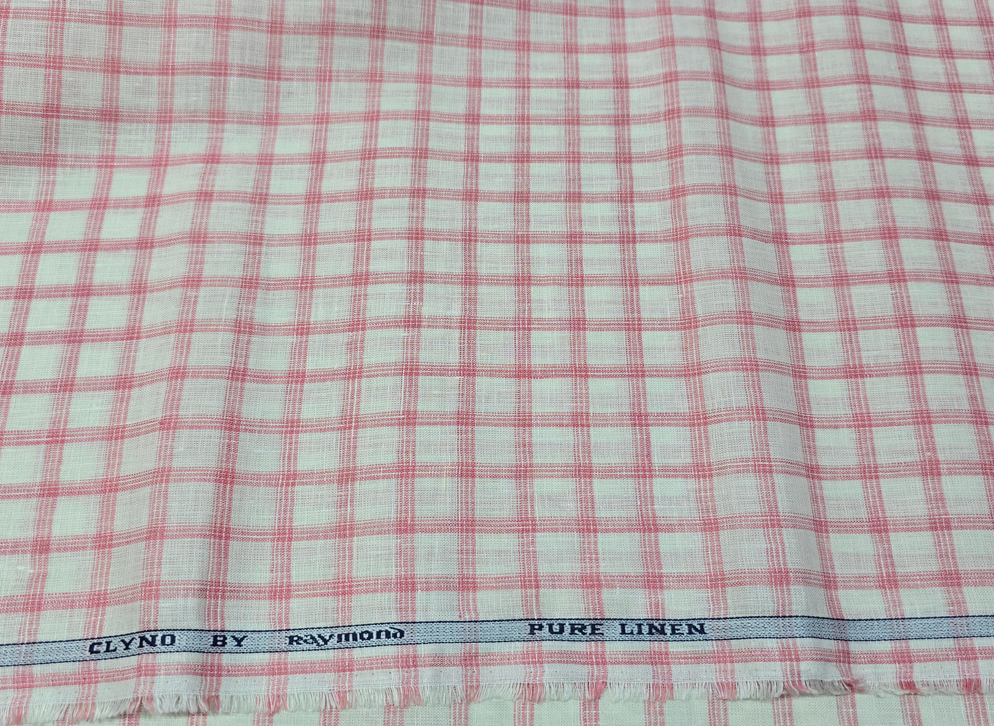 Raymond 100% Linen 60 lea Checks shirting fabric