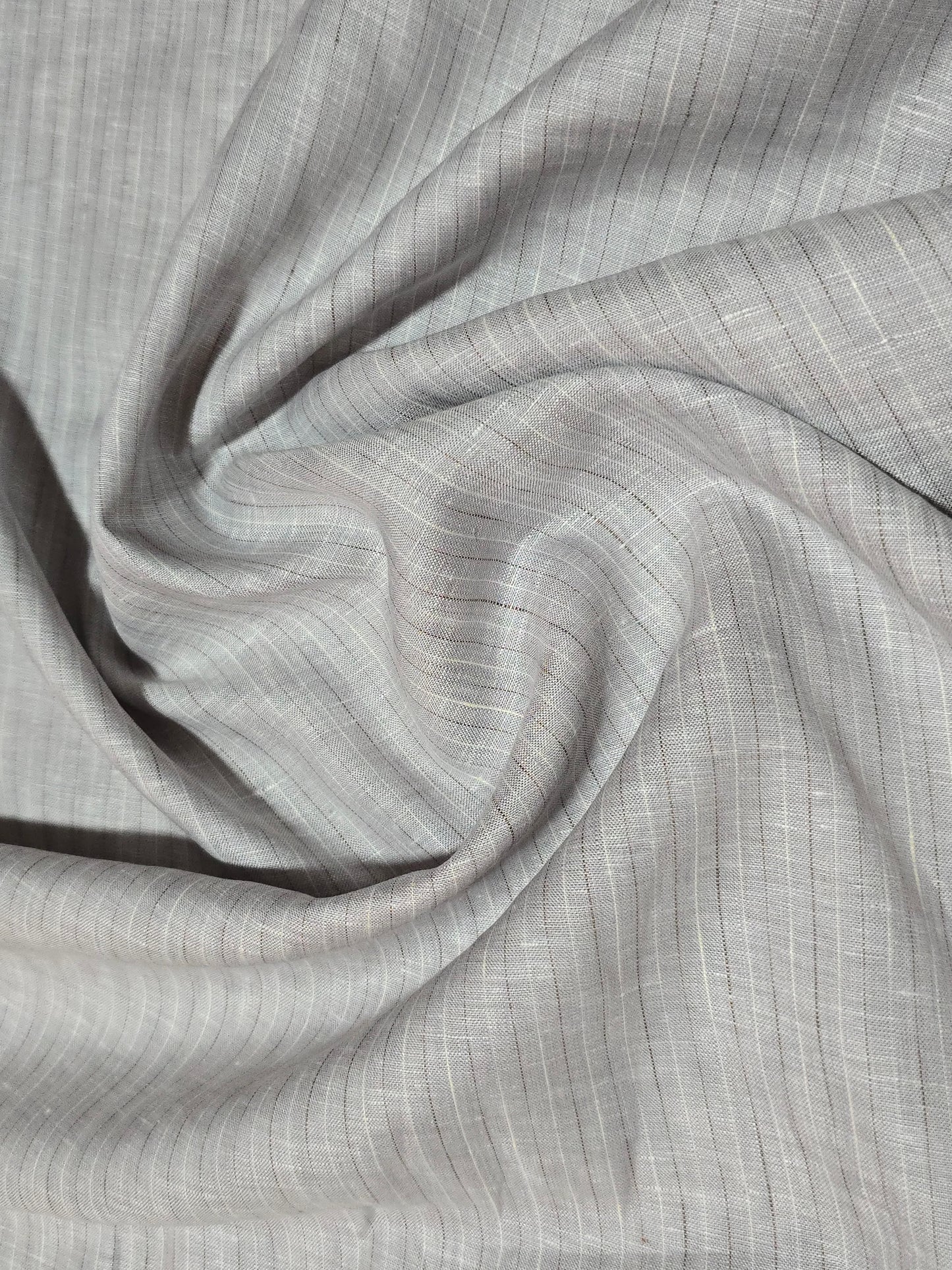 Arvind Men’s Pure Linen 70 LEA Stripes  Unstitched Shirting Fabric.