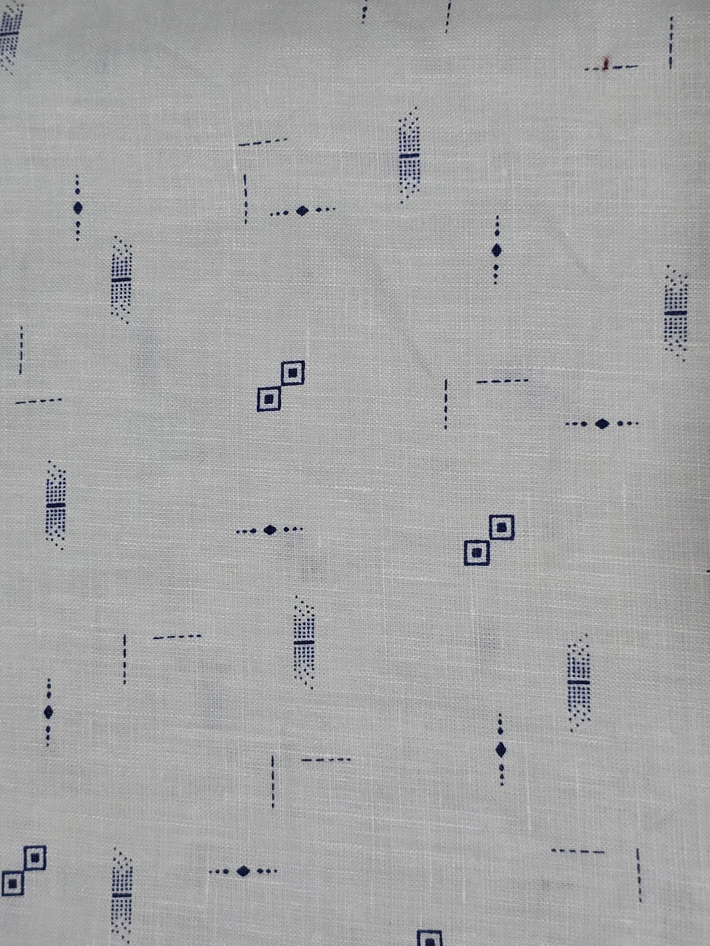 European Linen Pure Linen 60 LEA printed  Unstitched Shirting Fabric.