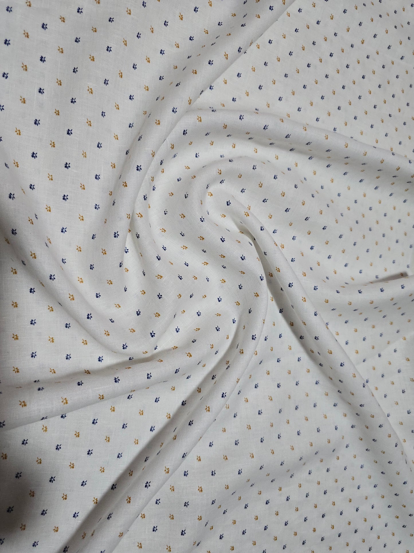 European Linen Men’s 100% Linen 60 LEA Printed  Unstitched Shirting Fabric.