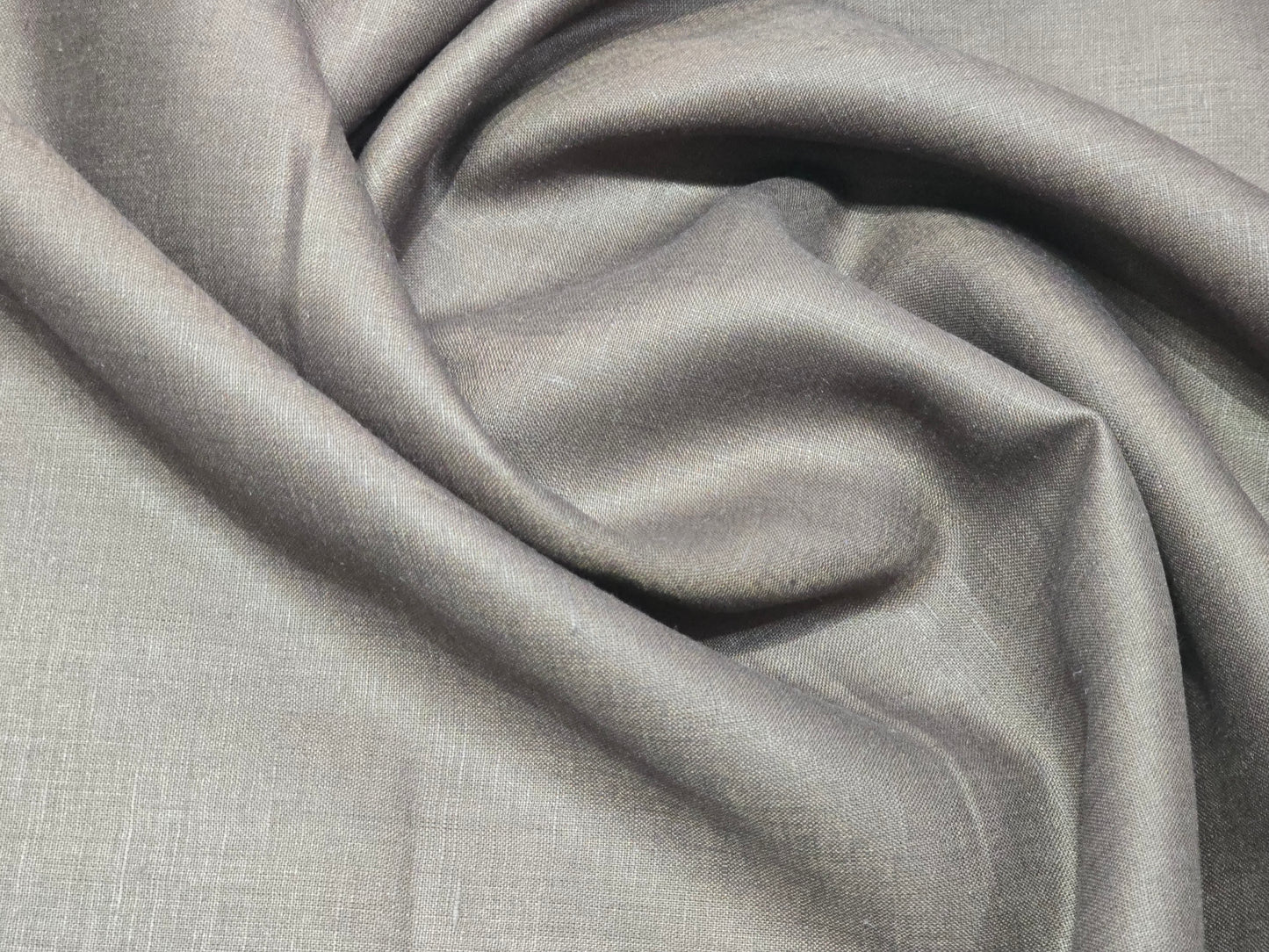 Aditya Birla Linen Club 100% Genuine European Linen 60 lea plain Dark brown color shirting fabric