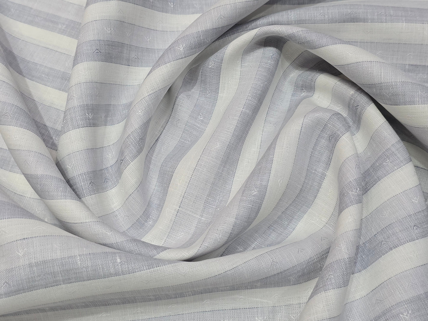 Raymond 100% Linen 60 lea Stripes with self design shirting fabric