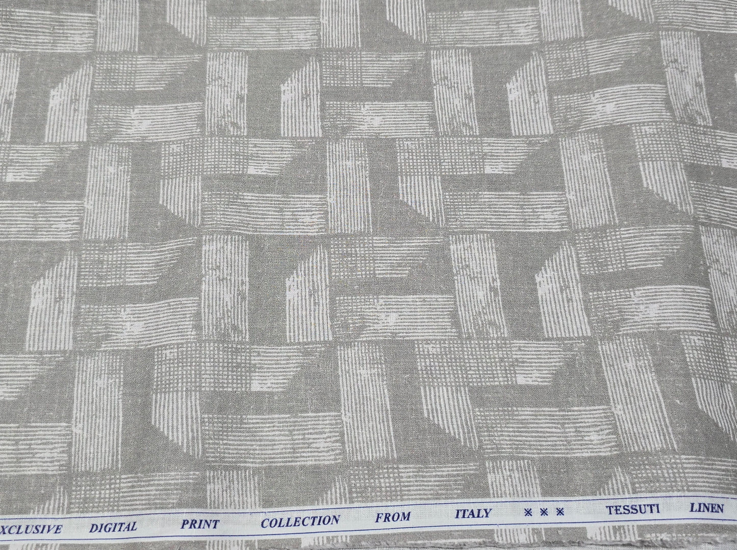 Tessuti 100%  linen  printed shirting fabric