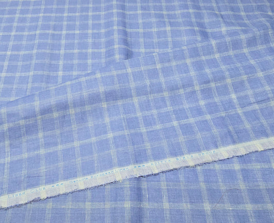 Aditya Birla Linen Club 100% genuine European linen 60 lea checks shirting fabric