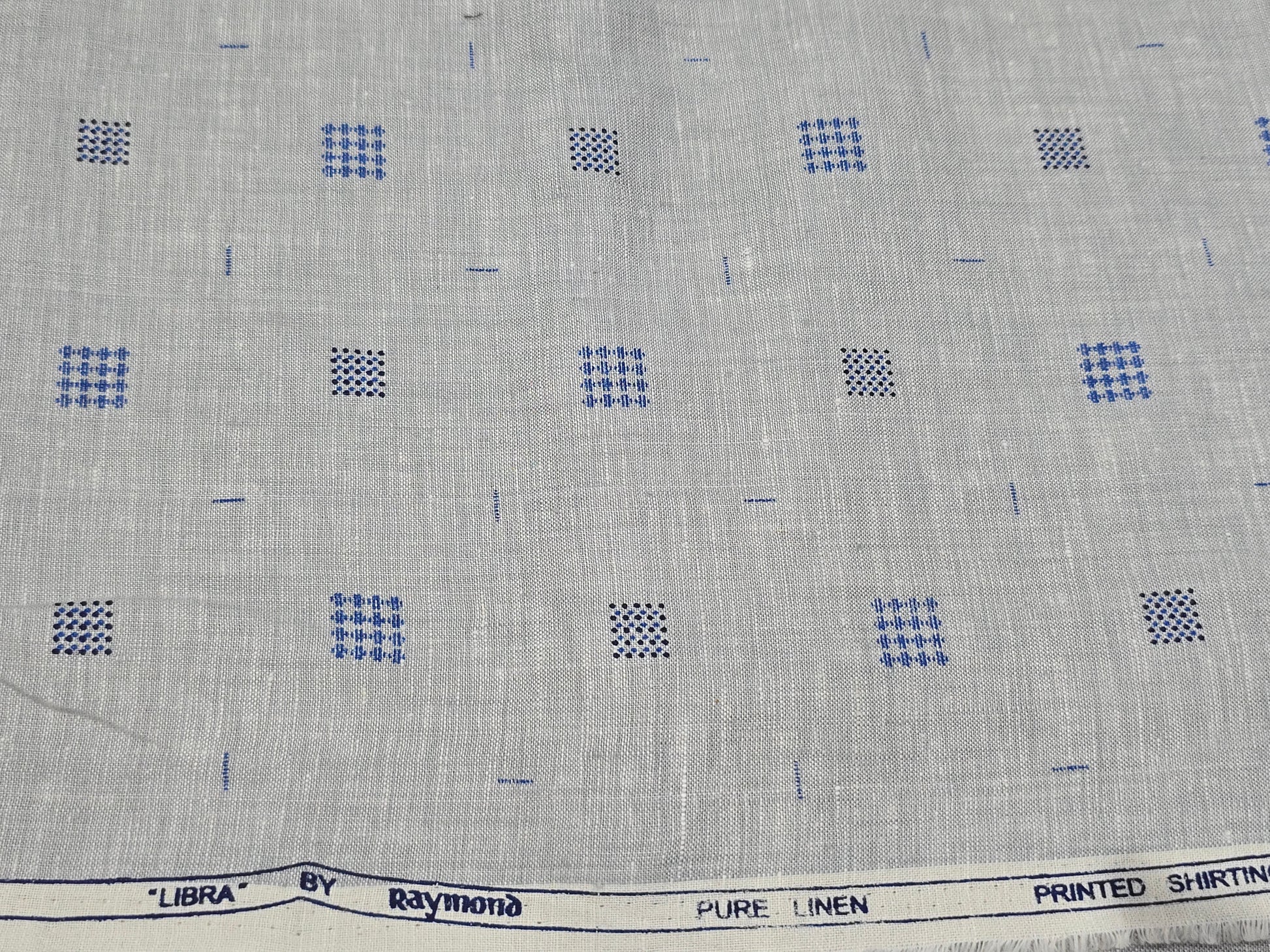 Printed Shirt Piece Linen Shirts Raymonds Raymond Beige Full