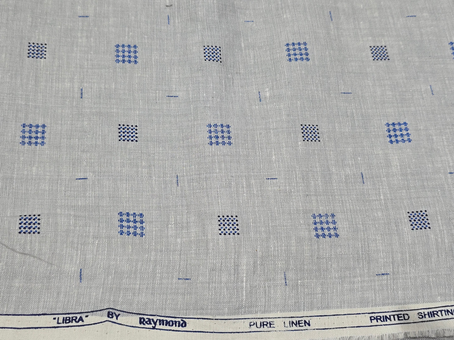 Raymond linen 100%  linen 60 lea printed shirting fabric