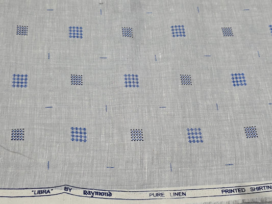 Raymond linen 100%  linen 60 lea printed shirting fabric