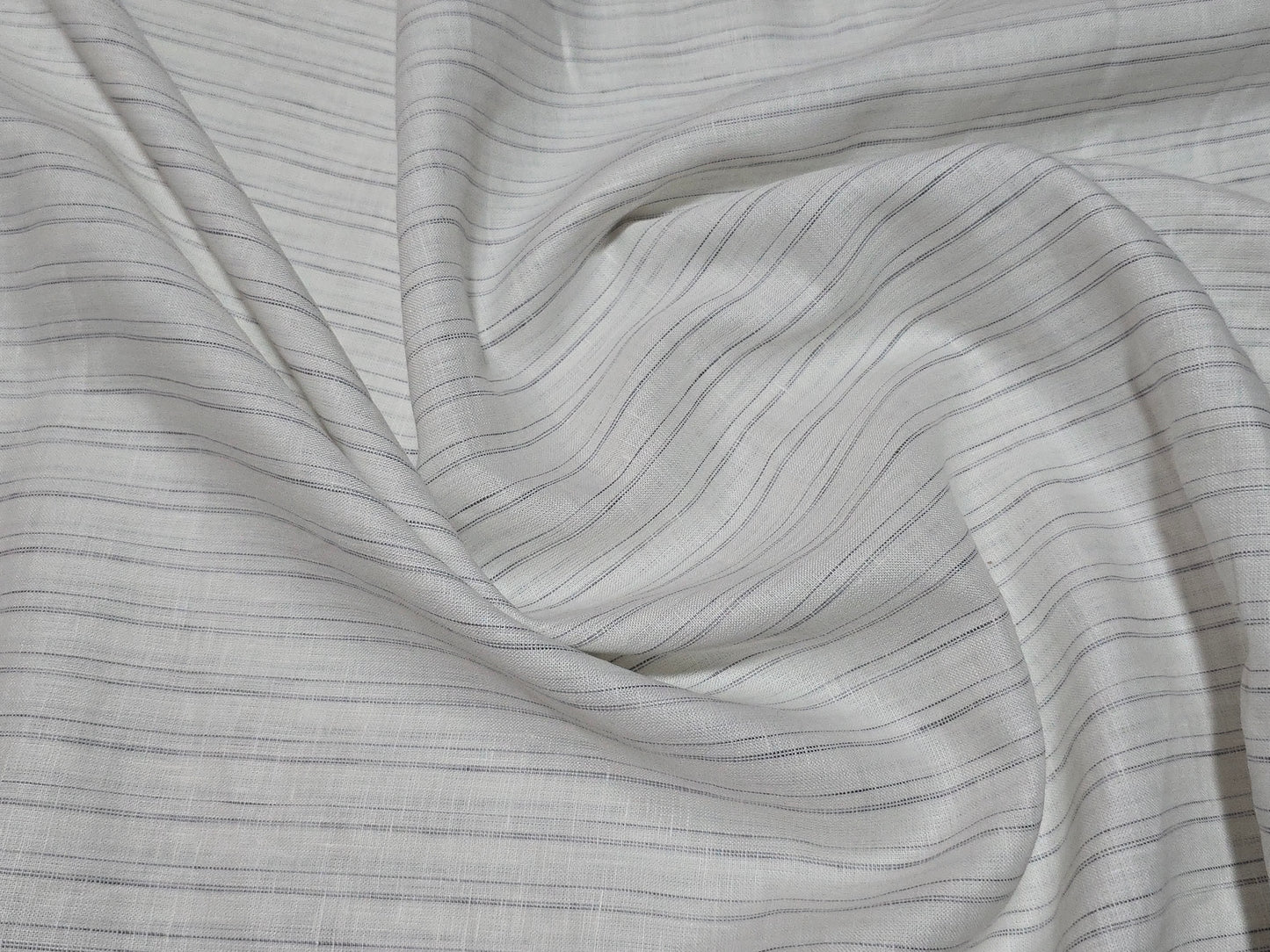 Burgoyne Men’s 100% Linen 80 LEA Stripes  Unstitched Shirting Fabric.