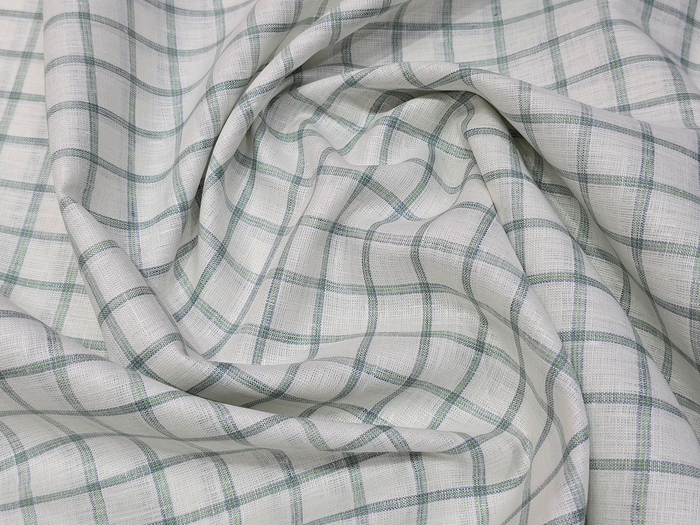 Raymond 100% Linen 60 lea Checks shirting fabric