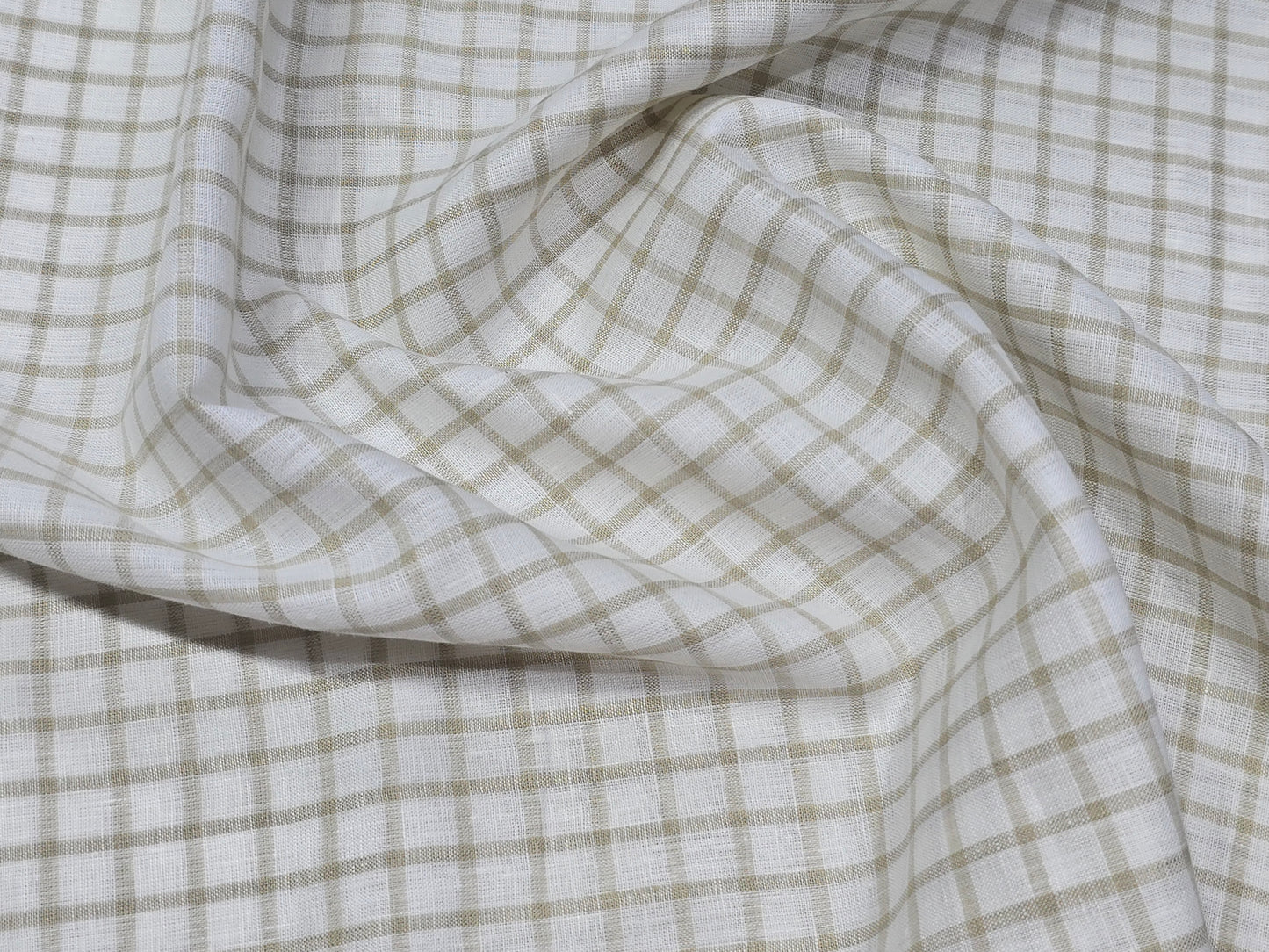 Raymond brand 100%  linen 60 lea checks shirting fabric