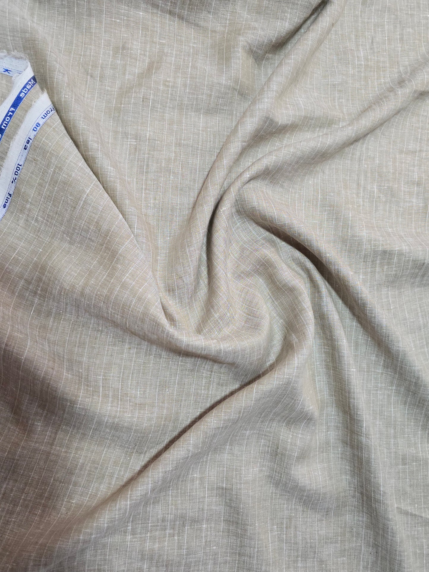 Arvind Men’s 100% Linen 80 LEA Stripes  Unstitched Shirting Fabric.