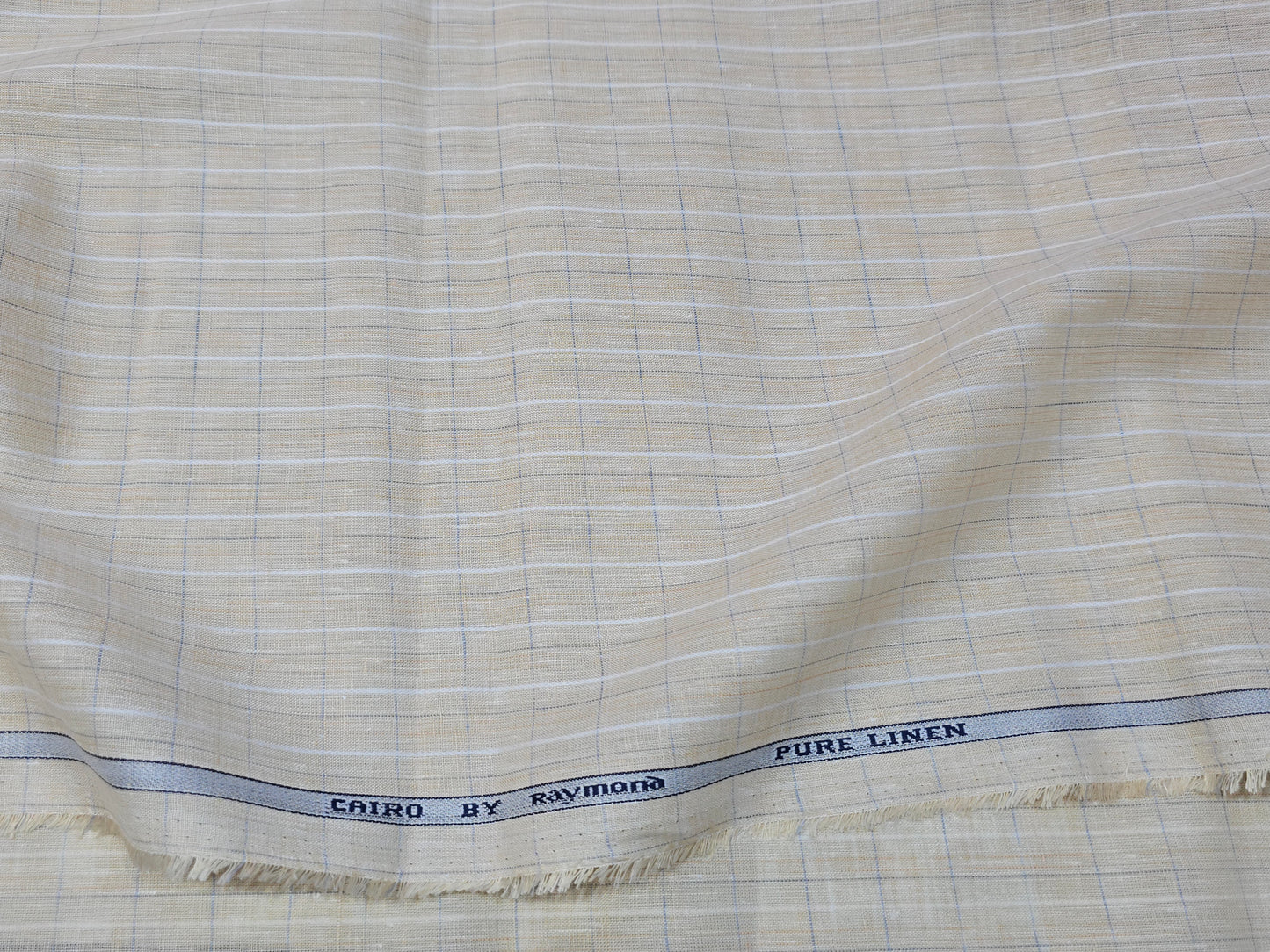 Raymond 100% Linen 60 lea Checks shirting fabric